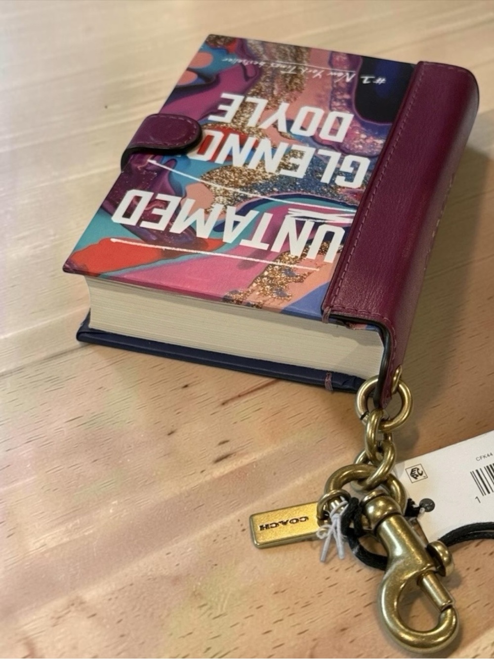 Coach Plum Leather Book Charm - Untamed NWT